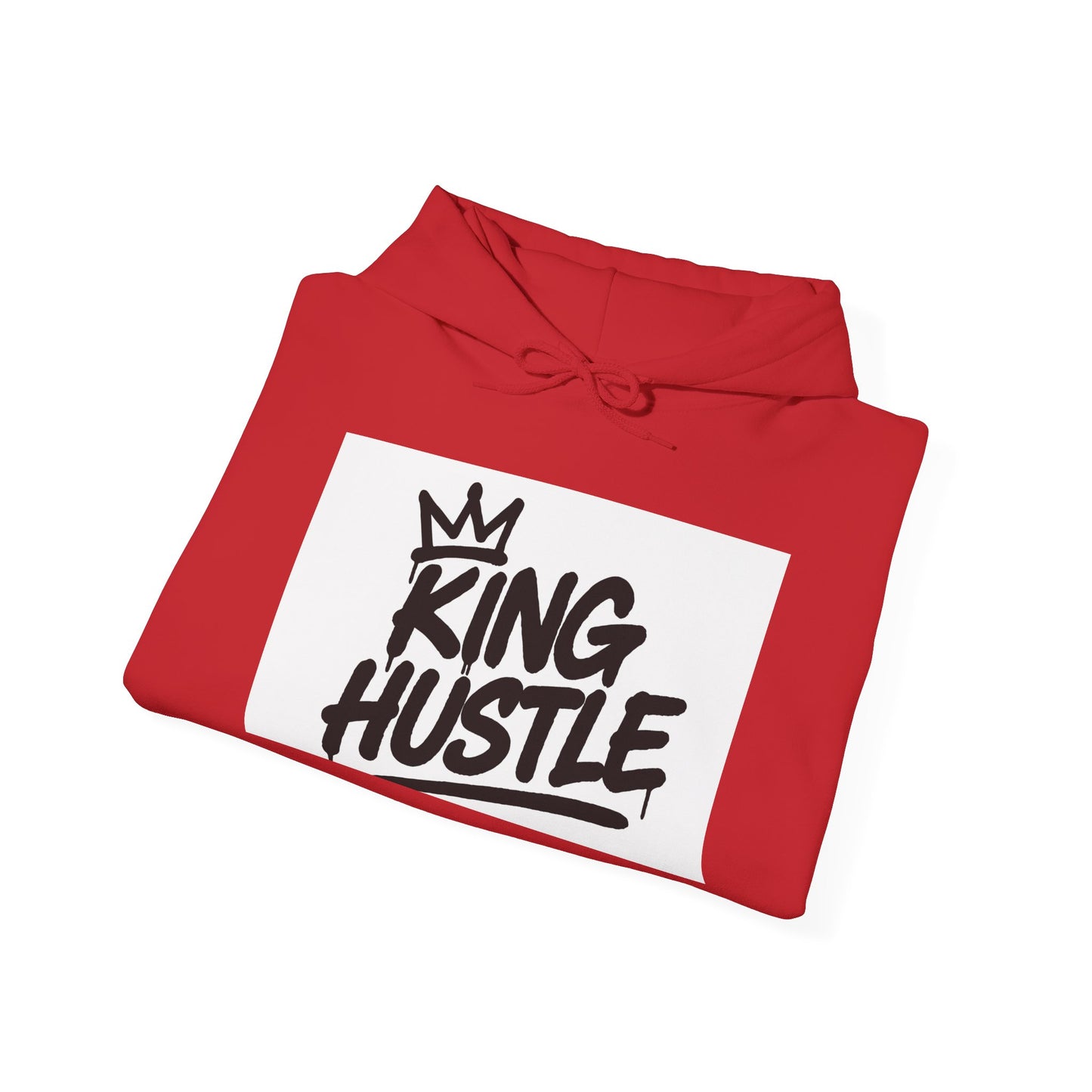 King Hustle Unisex Hooded Sweatshirt, Casual Wear, Gift for Creatives, Streetwear