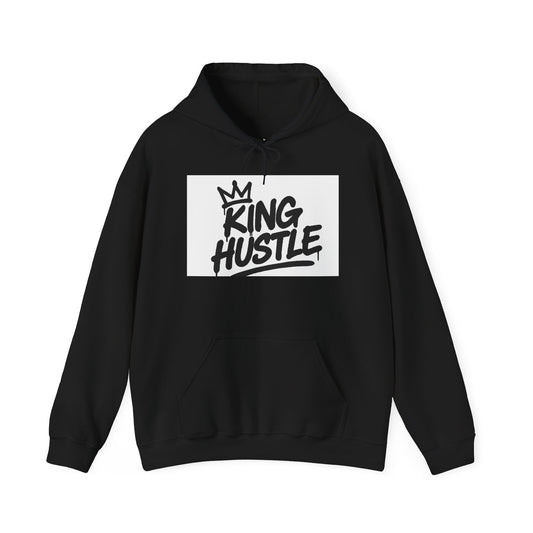 King Hustle Unisex Hooded Sweatshirt, Casual Wear, Gift for Creatives, Streetwear
