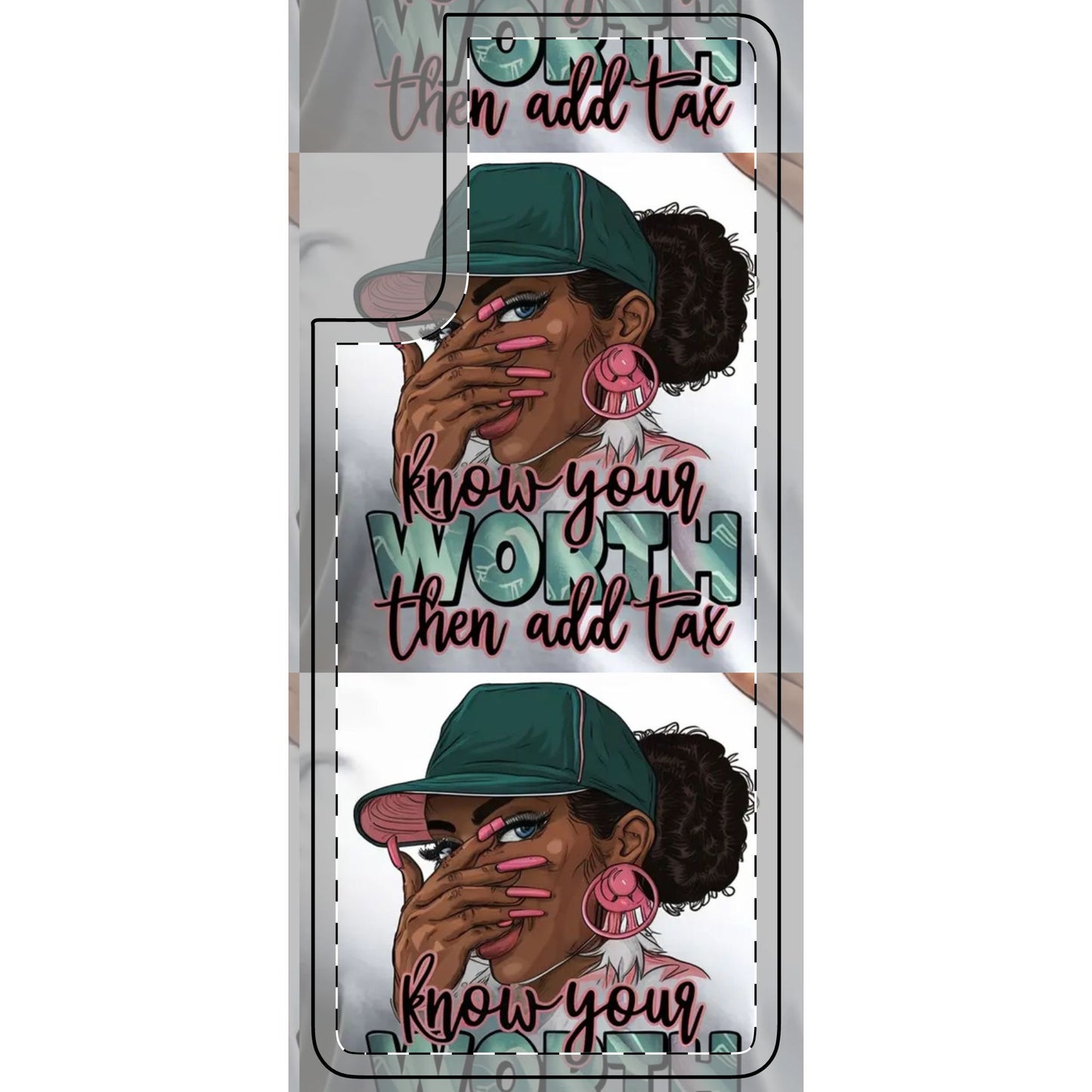 Know Your Worth Phone Skin | Trendy Smartphone Case, Unique Gift, Stylish Accessory, Empowerment Design, Women’s Fashion Phone Cover