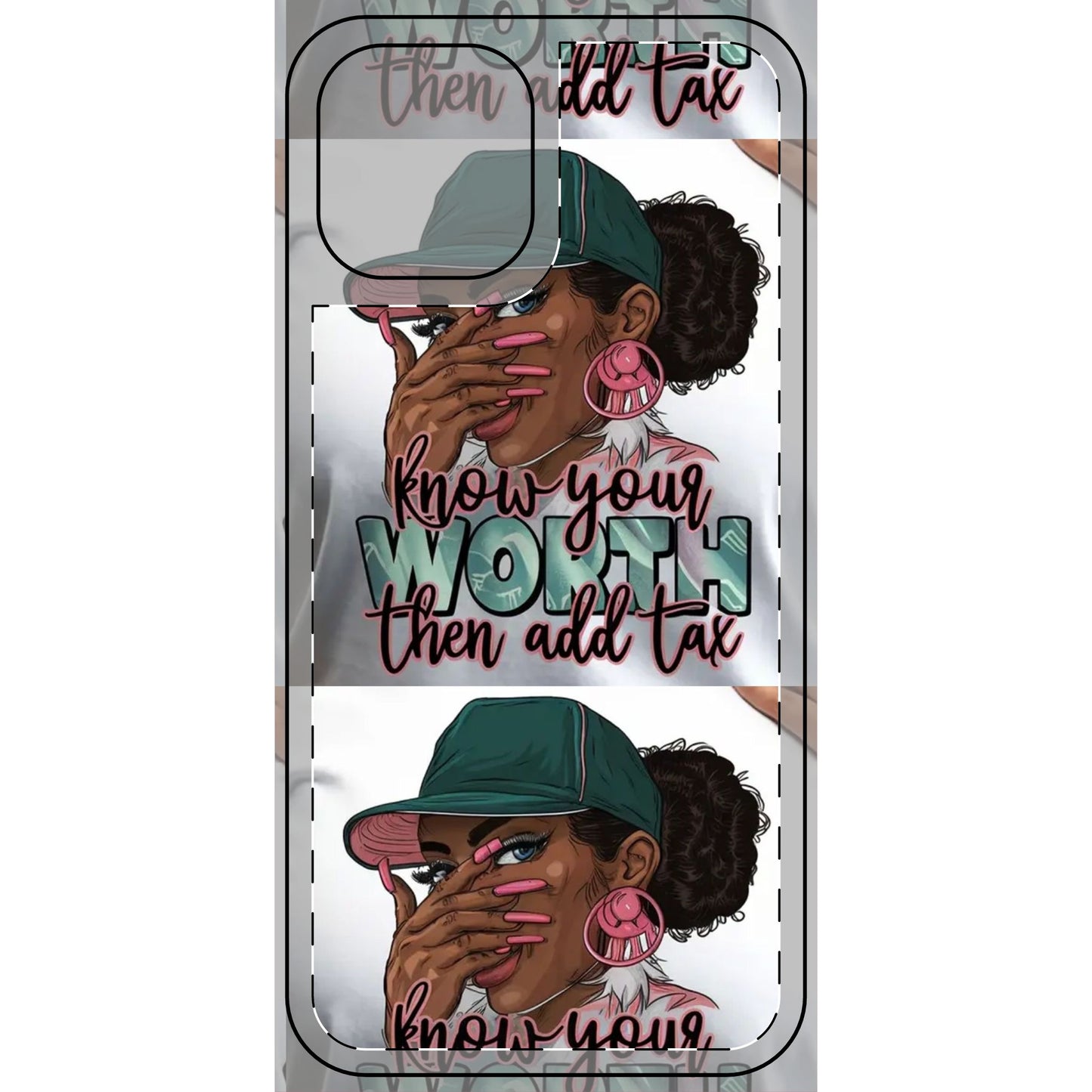 Know Your Worth Phone Skin | Trendy Smartphone Case, Unique Gift, Stylish Accessory, Empowerment Design, Women’s Fashion Phone Cover