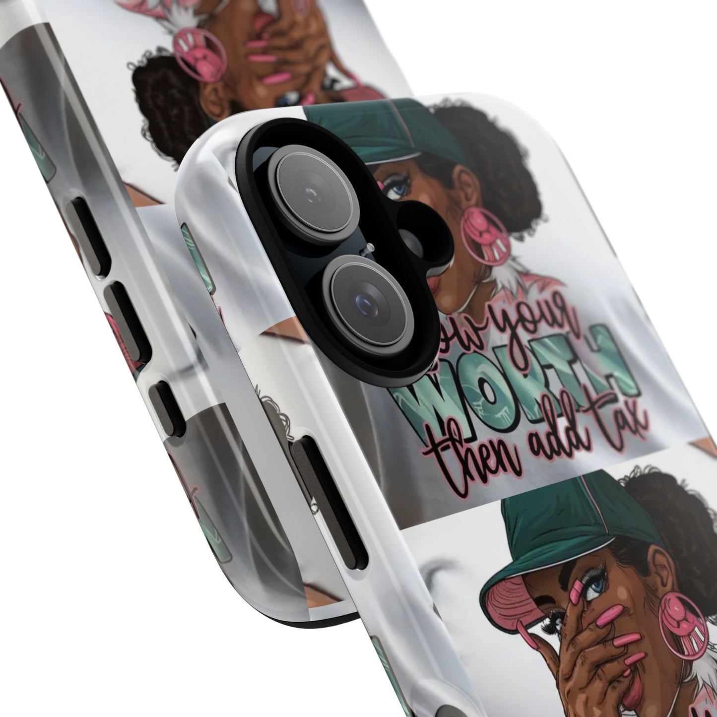 Empowering Phone Case with Quote, Know Your Worth Then Add Tax, Motivational Gift for Her, Trendy Phone Accessory, Unique Gift Idea