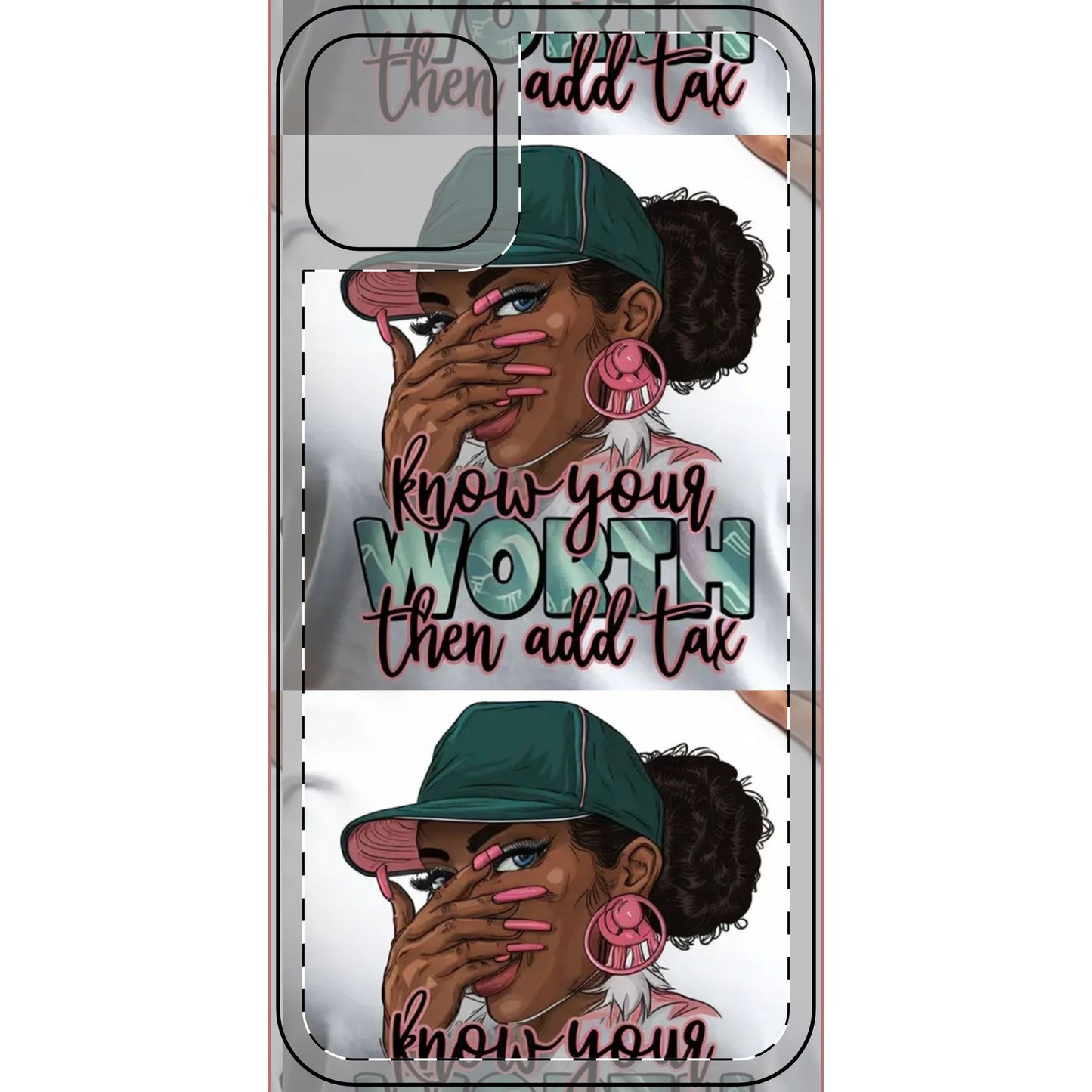Know Your Worth Phone Skin | Trendy Smartphone Case, Unique Gift, Stylish Accessory, Empowerment Design, Women’s Fashion Phone Cover