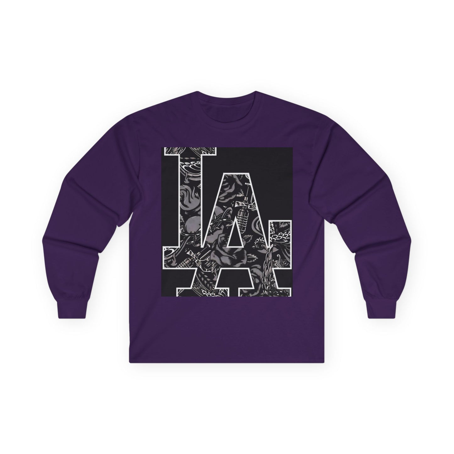 Unisex LA Graphic Long Sleeve Tee | Trendy Cotton Shirt for Casual Outfits, Perfect Gift for Friends, Fashion Statement