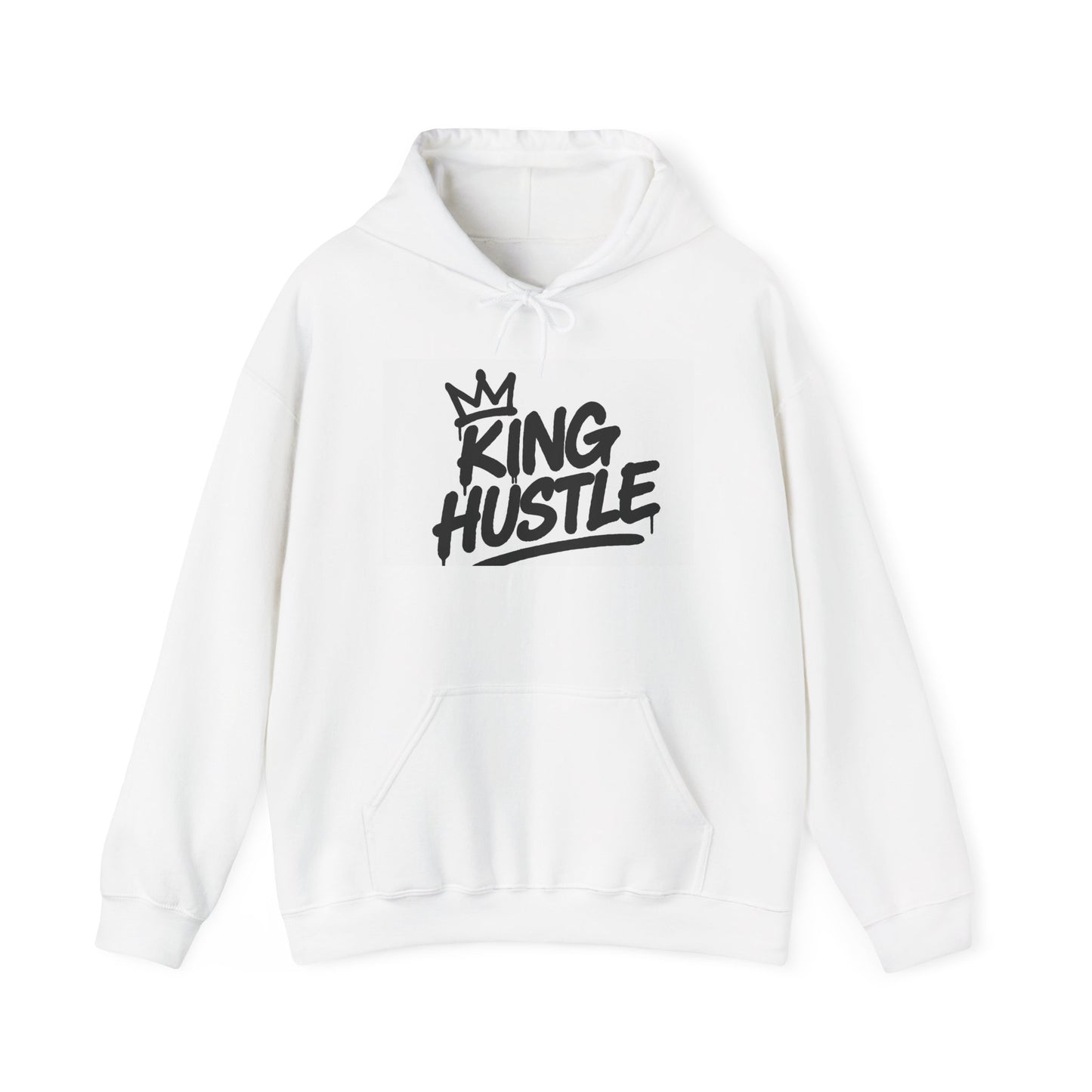 King Hustle Unisex Hooded Sweatshirt,   Casual Wear, Gift for Creatives, Streetwear