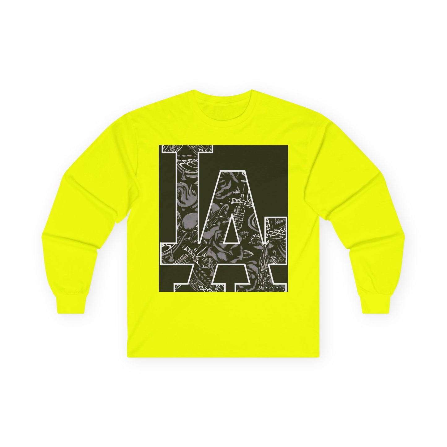 Unisex LA Graphic Long Sleeve Tee | Trendy Cotton Shirt for Casual Outfits, Perfect Gift for Friends, Fashion Statement