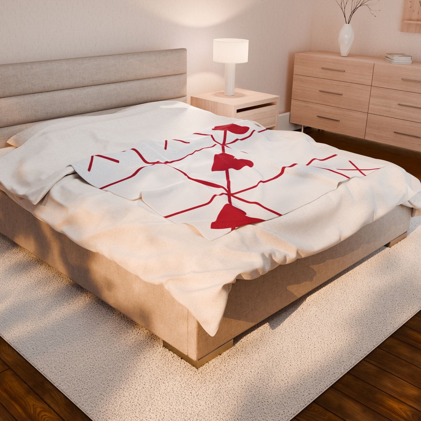 Cozy Heart-Tic-Tac-Toe Plush Blanket, Valentine's Day Gift, Soft Throw, Home Decor, Romantic Blanket, Snuggle Up!