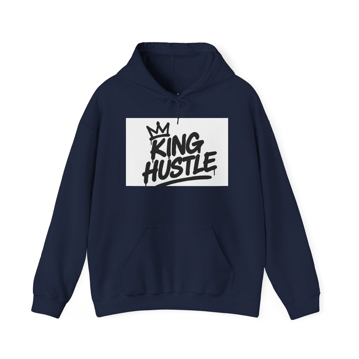 King Hustle Unisex Hooded Sweatshirt,   Casual Wear, Gift for Creatives, Streetwear
