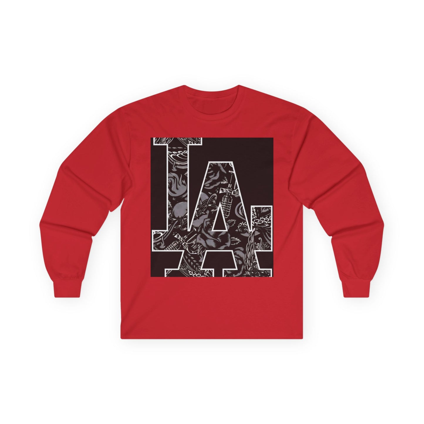 Unisex LA Graphic Long Sleeve Tee | Trendy Cotton Shirt for Casual Outfits, Perfect Gift for Friends, Fashion Statement