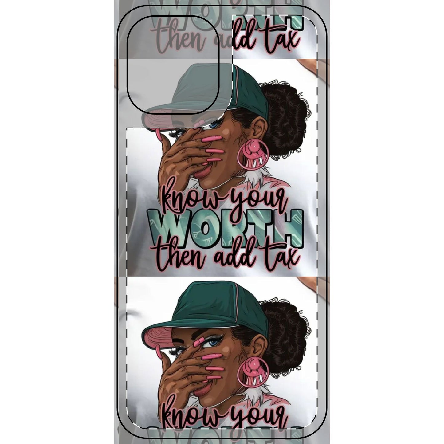 Know Your Worth Phone Skin | Trendy Smartphone Case, Unique Gift, Stylish Accessory, Empowerment Design, Women’s Fashion Phone Cover
