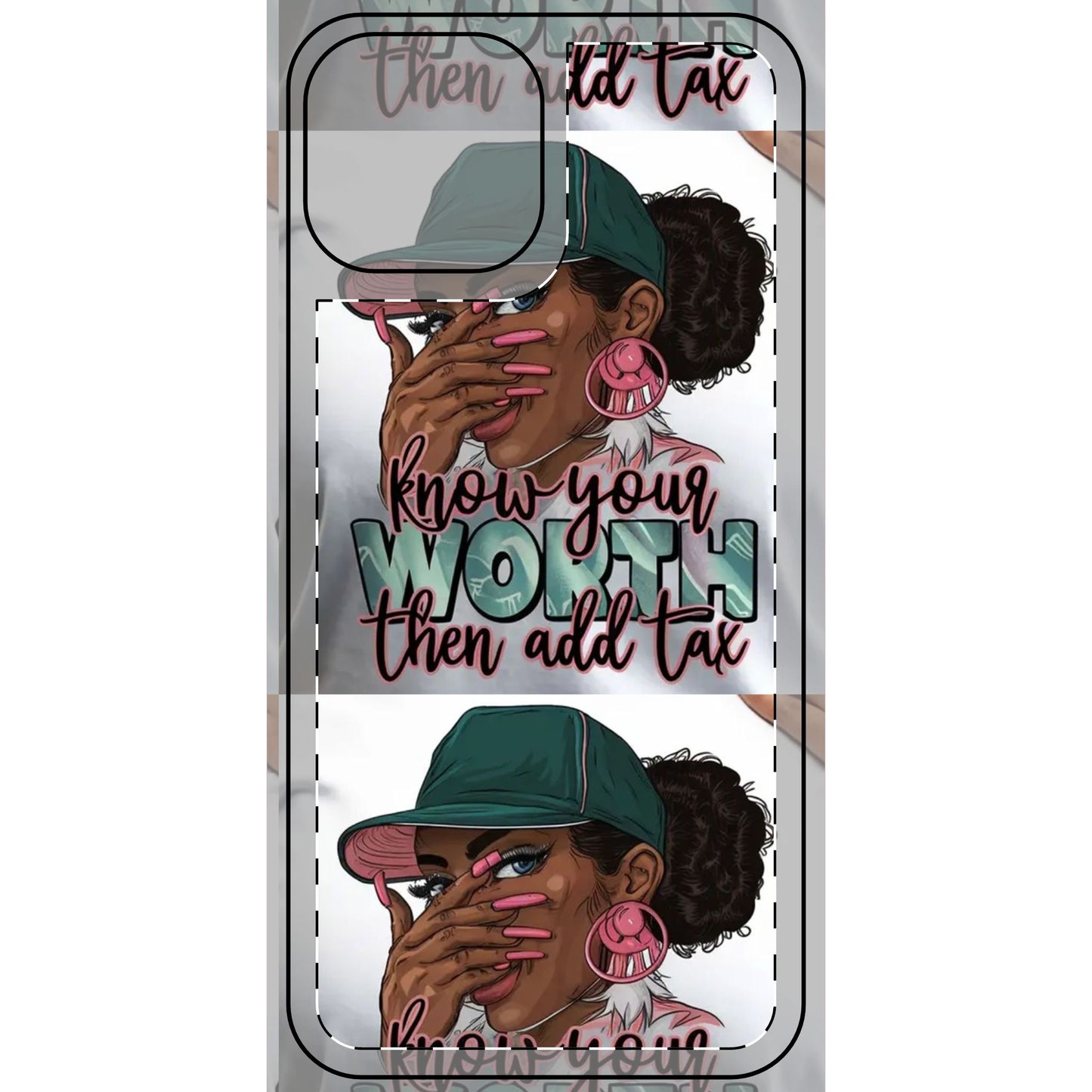 Know Your Worth Phone Skin | Trendy Smartphone Case, Unique Gift, Stylish Accessory, Empowerment Design, Women’s Fashion Phone Cover