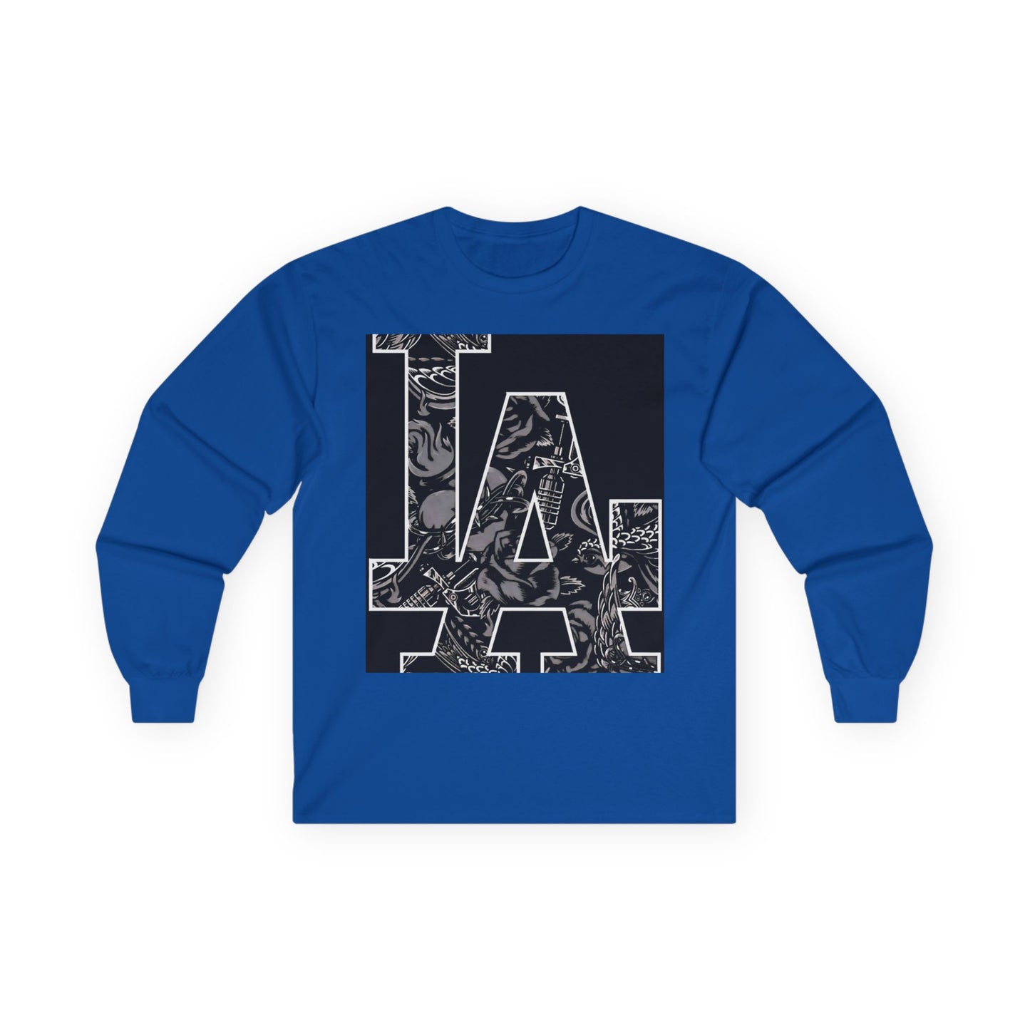 Unisex LA Graphic Long Sleeve Tee | Trendy Cotton Shirt for Casual Outfits, Perfect Gift for Friends, Fashion Statement