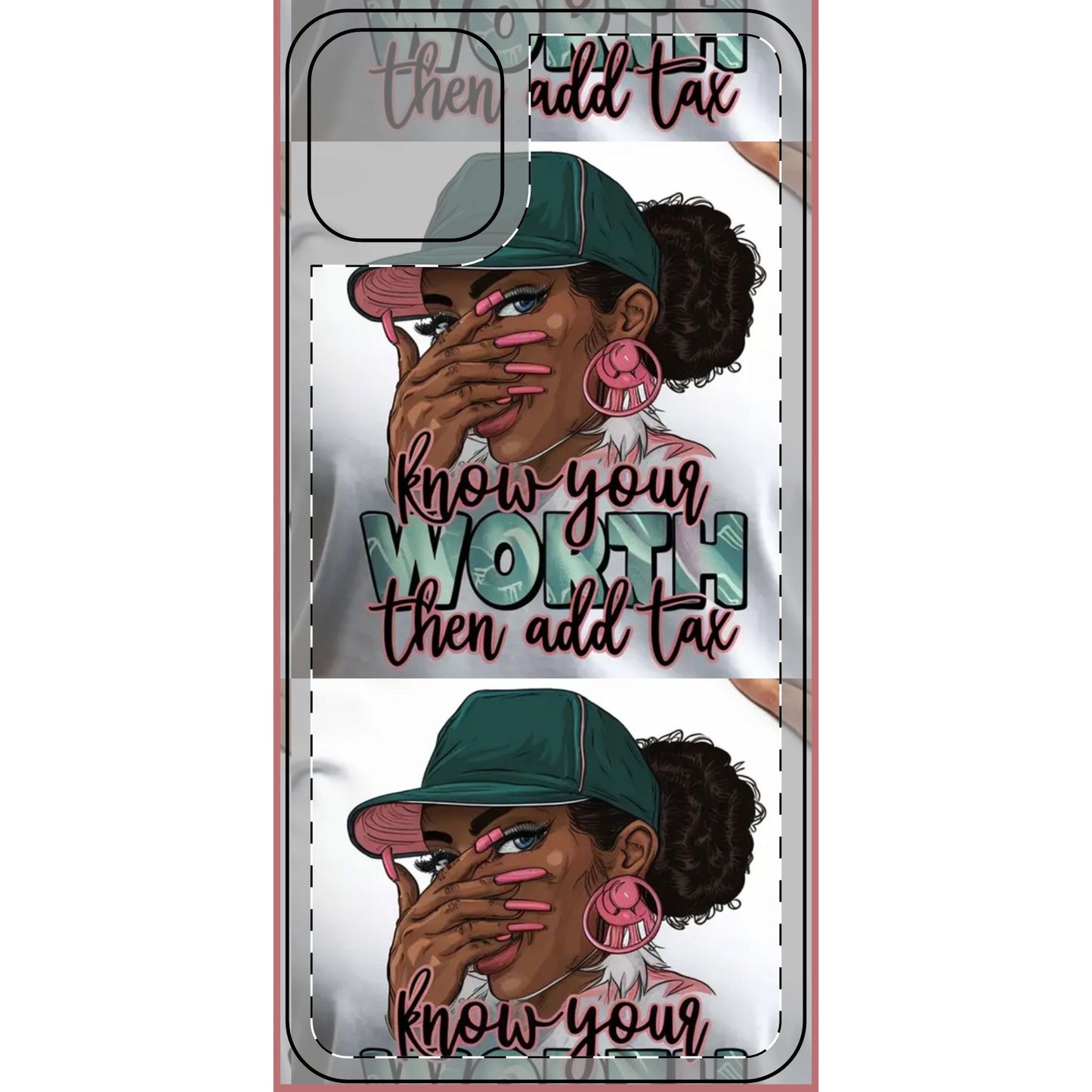 Know Your Worth Phone Skin | Trendy Smartphone Case, Unique Gift, Stylish Accessory, Empowerment Design, Women’s Fashion Phone Cover