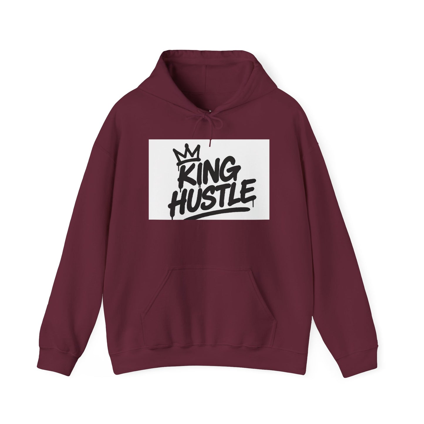 King Hustle Unisex Hooded Sweatshirt,   Casual Wear, Gift for Creatives, Streetwear