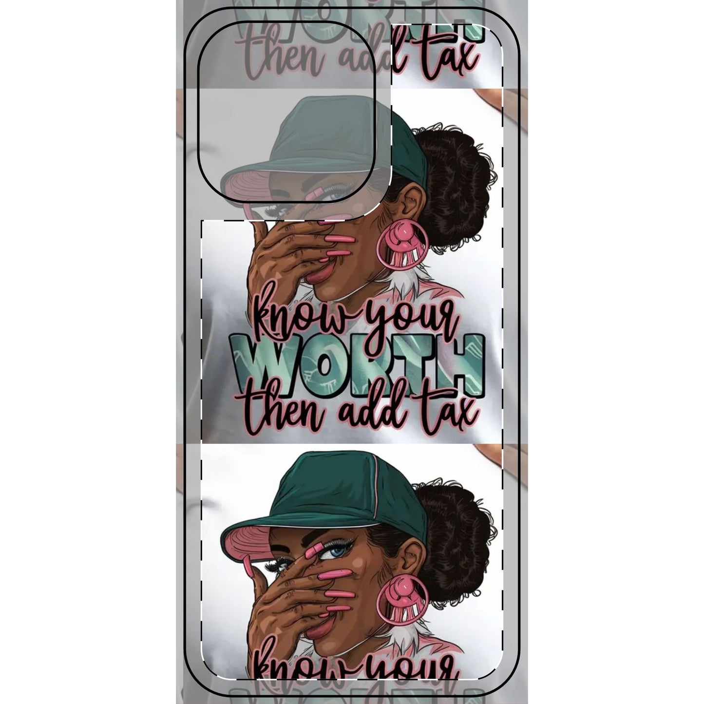 Know Your Worth Phone Skin | Trendy Smartphone Case, Unique Gift, Stylish Accessory, Empowerment Design, Women’s Fashion Phone Cover
