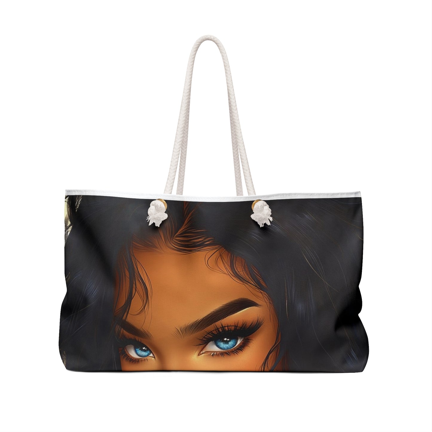 Stylish Weekender Bag with Striking Eye Design, Travel Accessory, Tote Bag, Gift for Her, Perfect for Weekend Getaways