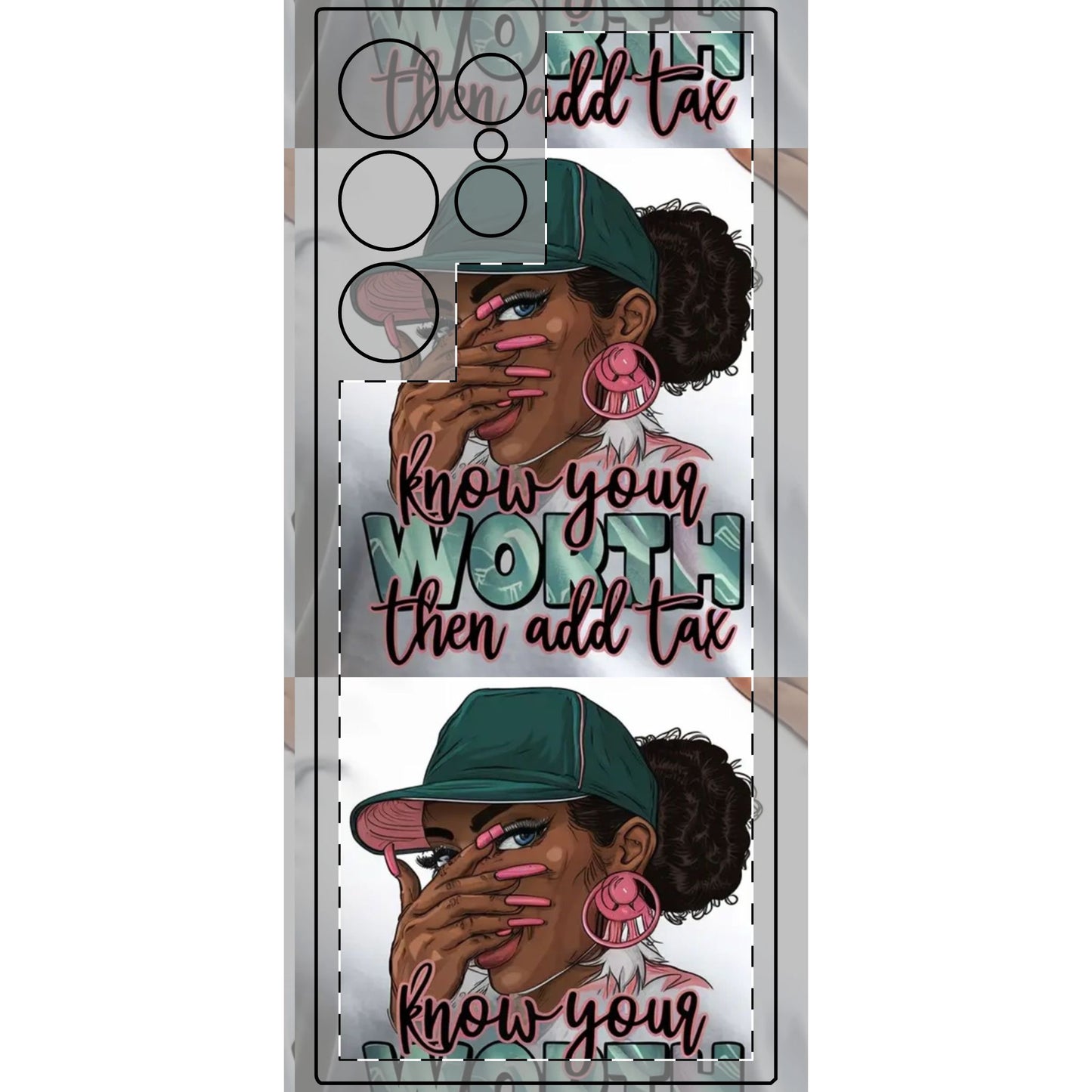 Know Your Worth Phone Skin | Trendy Smartphone Case, Unique Gift, Stylish Accessory, Empowerment Design, Women’s Fashion Phone Cover