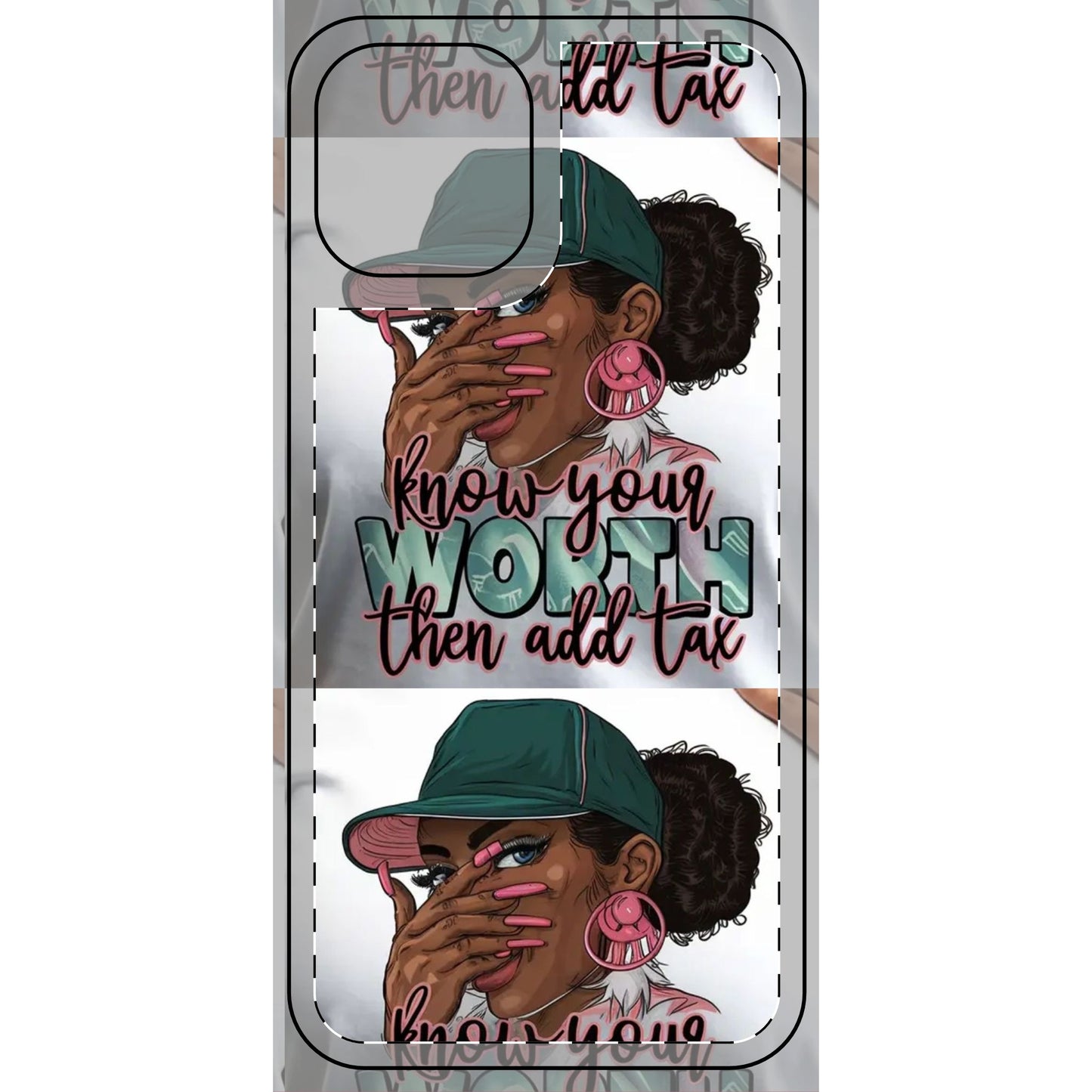 Know Your Worth Phone Skin | Trendy Smartphone Case, Unique Gift, Stylish Accessory, Empowerment Design, Women’s Fashion Phone Cover