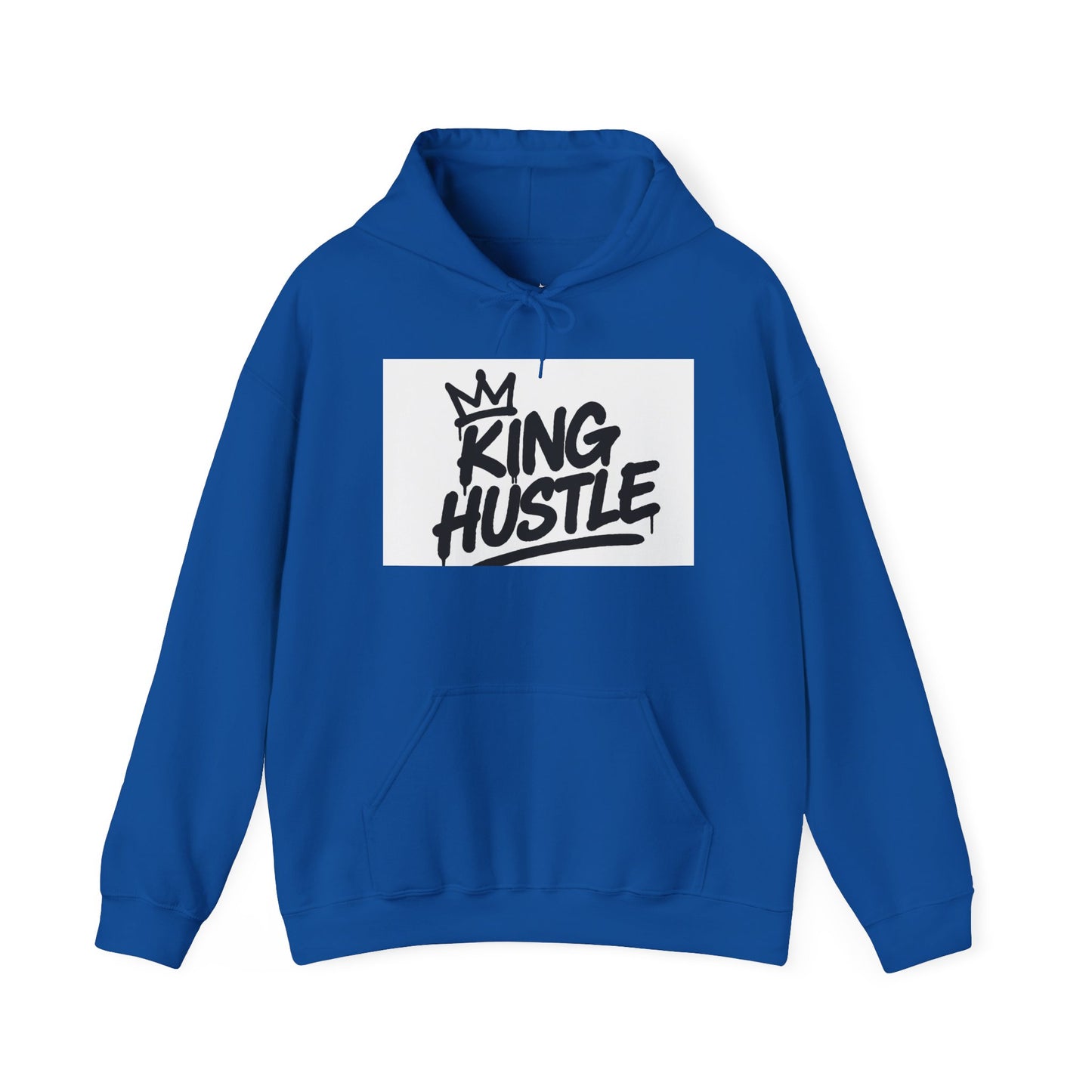 King Hustle Unisex Hooded Sweatshirt,   Casual Wear, Gift for Creatives, Streetwear